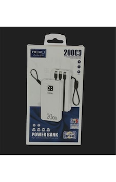 Hepu Hp-246 20.000mah Type-c,lightining,usb Powerbank Led Gösterge Beyaz