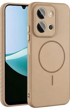 Xiaomi Redmi 15c Kılıf M-safe Şarj Özellikli Zore Tea Kapak Gold Xiaomi Redmi 15c Kılıf M-safe Şarj Özellikli Zore Tea Kapak Gold