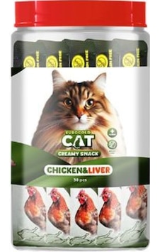 Eurogold Cat Tavuk - Ciğer Sıvı Kedi Ödülü 30 x 15 G Eurogold Cat Tavuk - Ciğer Sıvı Kedi Ödülü 30 x 15 G