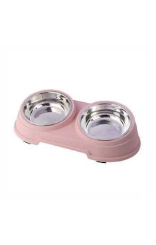 Nunbell Melamin Çelik Kedi Ve Köpek Mama Kabı İkili 0.4 Ml