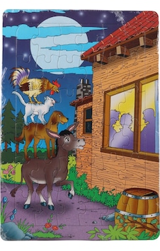 36 Parça Çocuk Puzzle + Boyama Meraklı Hayvanlar 36 Parça Çocuk Puzzle + Boyama Meraklı Hayvanlar