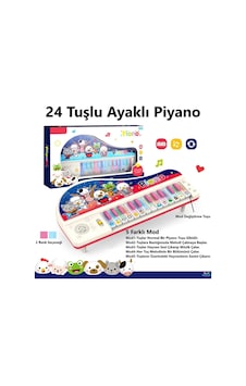 24 Tuşlu Ayaklı Piyano Hayvan Sesli Işıklı Müzikli Eğitici Çok Fonksiyonlu 36.5 Cm. 24 Tuşlu Ayaklı Piyano Hayvan Sesli Işıklı Müzikli Eğitici Çok Fonksiyonlu 36.5 Cm.