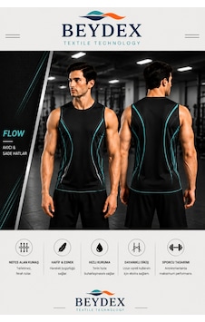 Beydex Erkek Nem Emici Hızlı Kuruma Ss-26 Collection Sporcu Sıfır Kol T-shirt Gym Mavi Beydex Erkek Nem Emici Hızlı Kuruma Ss-26 Collection Sporcu Sıfır Kol T-shirt Gym Mavi