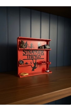 Stranger Things Temalı Dekoratif Stand - 3d Figür Biblo Standı