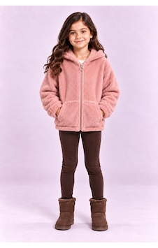 Ahengim Kız Çocuk Kapüşonlu Peluş Mont Fermuarlı,cepli,yumuşak Sıcak Tutan Kışlık Ceket Ak4124 Pembe Ahengim Kız Çocuk Kapüşonlu Peluş Mont Fermuarlı,cepli,yumuşak Sıcak Tutan Kışlık Ceket Ak4124 Pembe