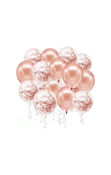 Rose Gold Konfetili Balon Set 20 Adet