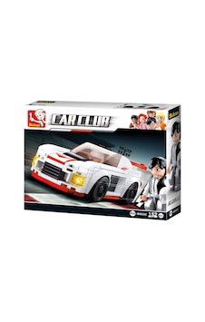 Beyaz Renkli Yarış Arabası - Sluban Car Club Seti