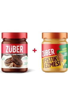 Züber Fındık Kreması + Original Fıstık Ezmesi 2 x 315 G Züber Fındık Kreması + Original Fıstık Ezmesi 2 x 315 G
