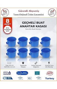 Trendhomm Anahtar Kasası - Geçmeli Halojen Free Alev Yaymayan Kasa - 8 Adet Trendhomm Anahtar Kasası - Geçmeli Halojen Free Alev Yaymayan Kasa - 8 Adet
