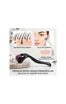 Hepsi Bir Arada Cilt Onarıcı: Saç Gelişimi Ve Yüz Yenileme İçin 0.5 Mm Titanyum İğneli Dermaroller Siyah - 873399667 Hepsi Bir Arada Cilt Onarıcı: Saç Gelişimi Ve Yüz Yenileme İçin 0.5 Mm Titanyum İğneli Dermaroller Siyah - 873399667