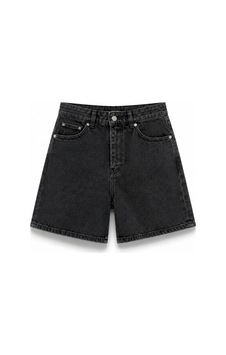 Açelyaokcu Premium Kaida Denim Midi Şort Siyah Açelyaokcu Premium Kaida Denim Midi Şort Siyah