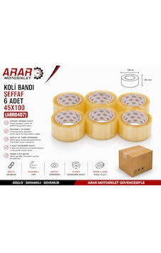 Koli Bandı Şeffaf 6 Adet 45x100 Arr0407 Koli Bandı Şeffaf 6 Adet 45x100 Arr0407