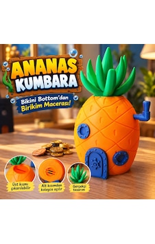 Süngerbob Ananas Ev Kumbara Bikini Bottom Temalı Dekoratif Para Kumbarası 115x115x212 Mm Süngerbob Ananas Ev Kumbara Bikini Bottom Temalı Dekoratif Para Kumbarası 115x115x212 Mm