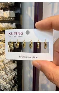 6 Lı Gold Küpeler Altın