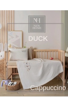 New Home Müslin Bebek Nevresim Takımı 4 Parça Duck - Cappucino New Home Müslin Bebek Nevresim Takımı 4 Parça Duck - Cappucino