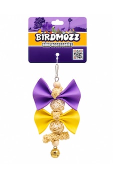 Birdmozz Premium Hasır Çubuklu Fiyonklu Kuş Oyuncağı Birdmozz Premium Hasır Çubuklu Fiyonklu Kuş Oyuncağı