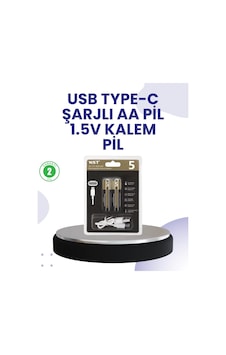 Buğz Type-c Usb İle Hızlı Şarj Edilebilir Aa Kalem Pil 1.5v Lityum Çiftli Paket Buğz Type-c Usb İle Hızlı Şarj Edilebilir Aa Kalem Pil 1.5v Lityum Çiftli Paket