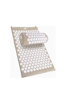Bon Eco Organik Keten Mat Ve Karabuğday Yastık Seti, Doğal Destek Ve Konfor Bej 74 X 41