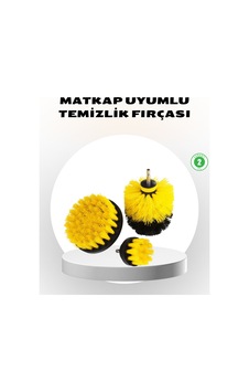 3 Lü Matkap Ucu Fırça Seti Derinlemesine Temizlik Tüm Yüzeylerle Uyumlu