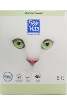 Fresh Paty Aloe Vera Kokulu Aktif Karbon Topaklaşan Bentonit Kedi Kumu 6 L