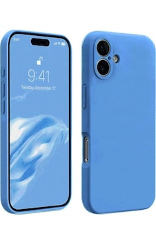 Apple, Uyumlu iPhone 16 Kılıf First Silikon - Mavi Apple, Uyumlu iPhone 16 Kılıf First Silikon - Mavi