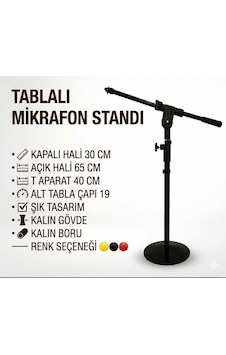 Tablalı Mikrofon Standı Tablalı Mikrofon Standı