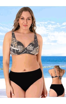 Sunsurf Büyük Beden Desenli Toparlayıcı Bikini Siyah 50-52-54-56 Beden Siyah Sunsurf Büyük Beden Desenli Toparlayıcı Bikini Siyah 50-52-54-56 Beden Siyah