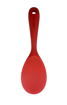 Tekli Yanmaz Yapışmaz Silikon Pilav Kaşığı Kırmızı
