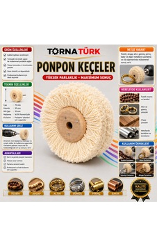 Ponpon Keçe - Dış Çap 100 Mm Beyaz Ponpon Keçe - Dış Çap 100 Mm Beyaz