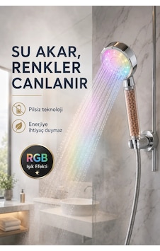 Led Shower Duş Başlığı Şeffaf