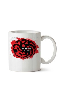 Fire And Blood Targaryen İki Tarafı Baskılı Kupa Bardak Çok Renkli Fire And Blood Targaryen İki Tarafı Baskılı Kupa Bardak Çok Renkli