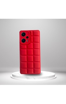 Poco F5 5g Uyumlu Silikon Madlen Case Kırmızı Poco F5 5g Uyumlu Silikon Madlen Case Kırmızı