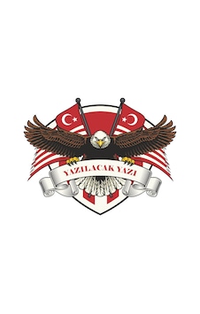 Türk Bayrağı Kişiye Özel Kartal Sticker 02011 Türk Bayrağı Kişiye Özel Kartal Sticker 02011