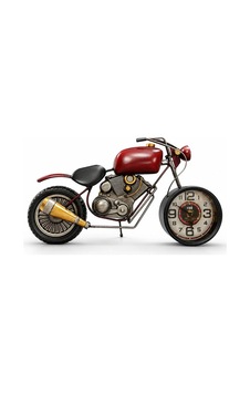 Motosiklet Tasarımlı Metal Duvar Saati Liv5791
