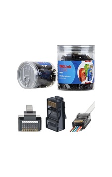 Trklink Ez Rj45 Rj45 Konnektör Siyah 100 'lü Paket Trklink Ez Rj45 Rj45 Konnektör Siyah 100 'lü Paket