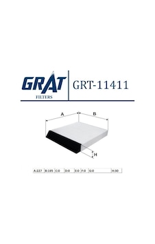 Kabın Fıltresı H:30 Renault: Megane Scenıc 99- Grt-11411 Grt-11411 Kabın Fıltresı H:30 Renault: Megane Scenıc 99- Grt-11411 Grt-11411