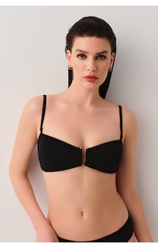 Suwen Metal Aksesuarlı Straplez Bikini Üst Sbn26540012 Siyah Suwen Metal Aksesuarlı Straplez Bikini Üst Sbn26540012 Siyah