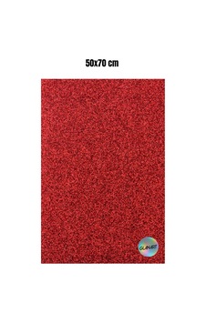 50x70 Cm Simli Fon Kartonu 1 Adet - Kırmızı 50x70 Cm Simli Fon Kartonu 1 Adet - Kırmızı