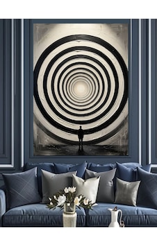 Optik İllüzyon Spiral Ve İnsan Dekoratif Kanvas - Mdf Ahşap Tablo Optik İllüzyon Spiral Ve İnsan Dekoratif Kanvas - Mdf Ahşap Tablo