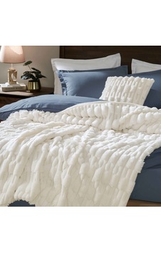 Linens Latrell Çift Kişilik Battaniye Ekru