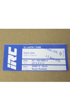 İç Lastik 27 5 X 2 1 54 584 Mb L/v 8624