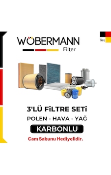 Wöbermann Fiat Egea / Egea Cross 1.4 Karbonlu Filtre Bakım Seti 3kp 3Lü - Hava + Yağ F. + Karbonlu Polen Filtre Wöbermann Fiat Egea / Egea Cross 1.4 Karbonlu Filtre Bakım Seti 3kp 3Lü - Hava + Yağ F. + Karbonlu Polen Filtre