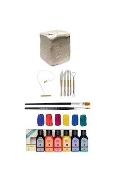 Seramik Hamuru 6 Kg Artdeco Akrilik Boya Seti 6x75ml Simli Renkler Seramik Başlangıç Seti Seramik Hamuru 6 Kg Artdeco Akrilik Boya Seti 6x75ml Simli Renkler Seramik Başlangıç Seti
