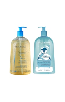 Bioderma Abcderm Foaming Cleanser 1 lt+Bioderma Atoderm Huile De Douche Shower Oil 1000 ml