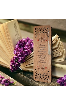 Kişiye Özel Şiirli Ahşap Kitap Ayracı - Model 6 Kişiye Özel Şiirli Ahşap Kitap Ayracı - Model 6