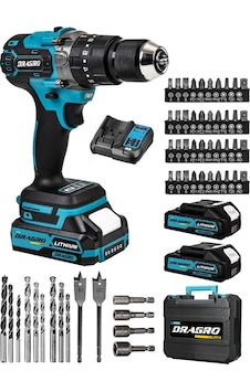 Dragro DRG-21V Çift Akülü M Vidalama Çelik Mandren Kömürsüz Motor Darbeli Şarjlı Matkap Dragro DRG-21V Çift Akülü M Vidalama Çelik Mandren Kömürsüz Motor Darbeli Şarjlı Matkap