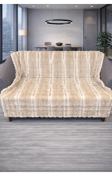 Su Yolu Tavşan Tüyü Kaymaz Tabanlı Koltuk Örtüsü 170x215 Cm Krem Su Yolu Tavşan Tüyü Kaymaz Tabanlı Koltuk Örtüsü 170x215 Cm Krem
