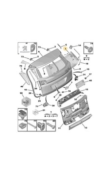 Arka Kapak Camı Peugeot 9810847480 Arka Kapak Camı Peugeot 9810847480
