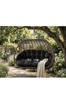 Çift Kişilik Salıncak Minderi Sadece Minder 60x120 Cm Oturma Siyah Çift Kişilik Salıncak Minderi Sadece Minder 60x120 Cm Oturma Siyah