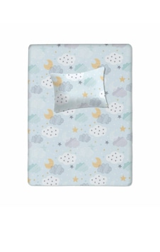 %100 Pamuklu Bebek Aparalı Çarşaf 115x150 + Bebek Yastık Kılıfı 35x45 Mint-beyaz %100 Pamuklu Bebek Aparalı Çarşaf 115x150 + Bebek Yastık Kılıfı 35x45 Mint-beyaz